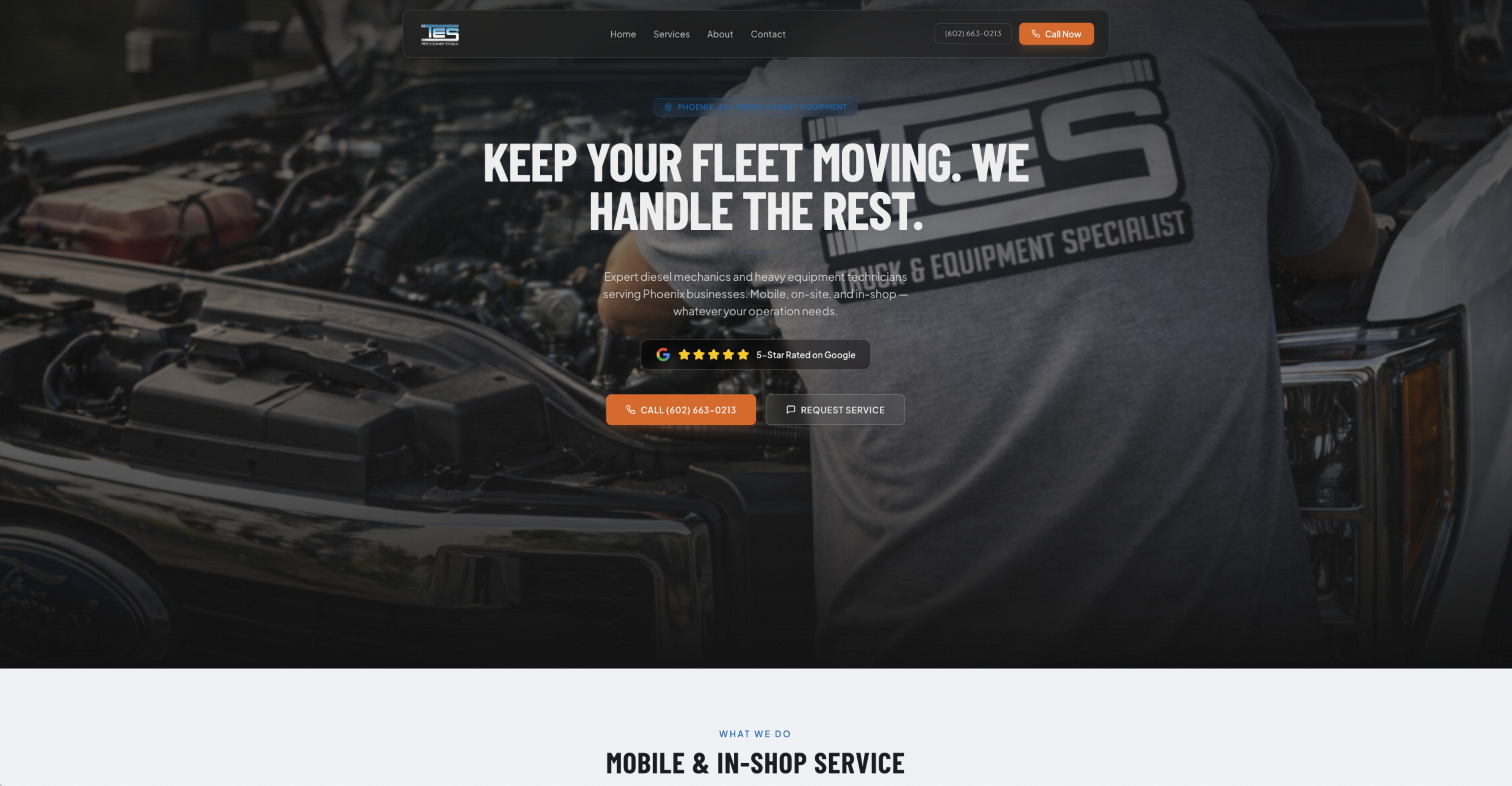 Truck & Equipment Specialists website screenshot